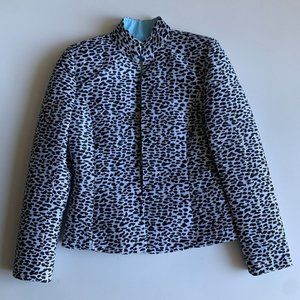 Flores & Flores 2 Piece Jacket & Shell Size 4 Animal Print Lined Business